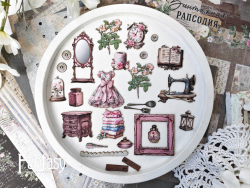 Высечки Fantasy на картоне "Винтажная рапсодия -6", в наборе 25 шт