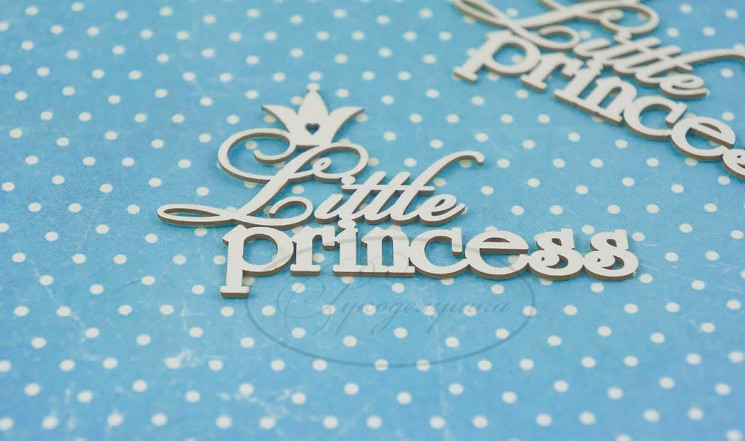 Chipboard Needlework "Little Princess (eng) 2", 2 elements, size 70x45 mm