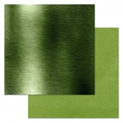 Двусторонний лист бумаги ScrapMania "Фономикс. Зеленый. Металл", размер 30х30 см, 180 гр/м2