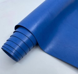 Переплётный кожзам Италия, цвет Синий глянец, 33Х70 см