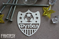 Чипборд Fantasy "Эмблема футбола 1064" размер 7,2*6,2 см