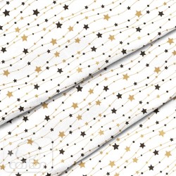 Ткань 100% хлопок Польша "Звезды на белом", размер 50Х50 см