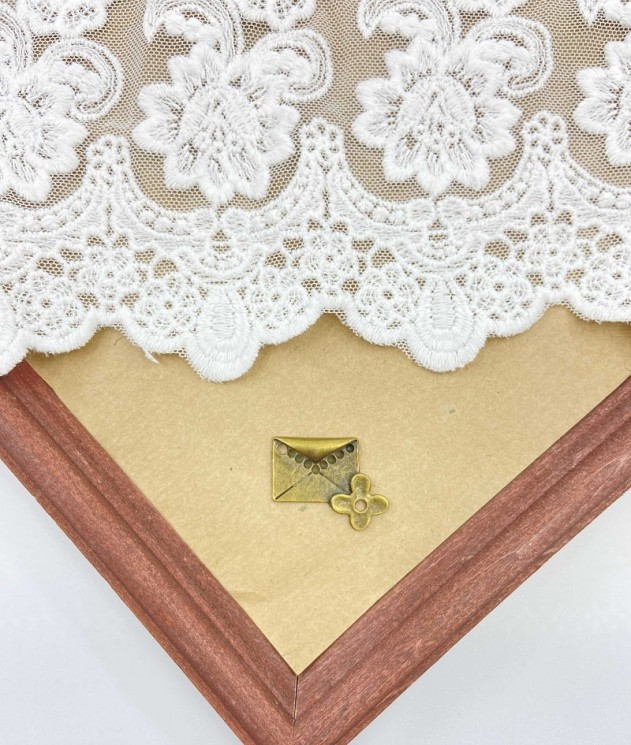 Pendant "Letter with a flower" bronze, size 2, 6x1, 5cm, 1 piece