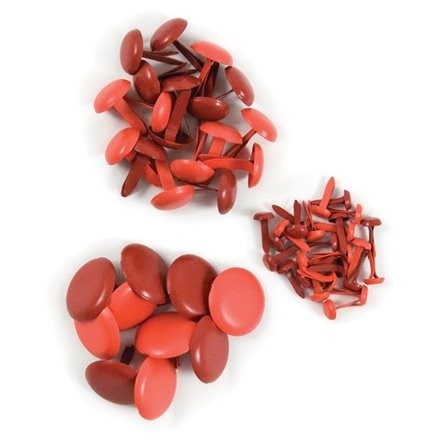 Set of brads " Red " We R Memory Keepers, 54 pcs
