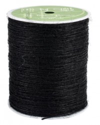 Ворсистый шнур 1 мм, цвет Черный, длина 1 м
