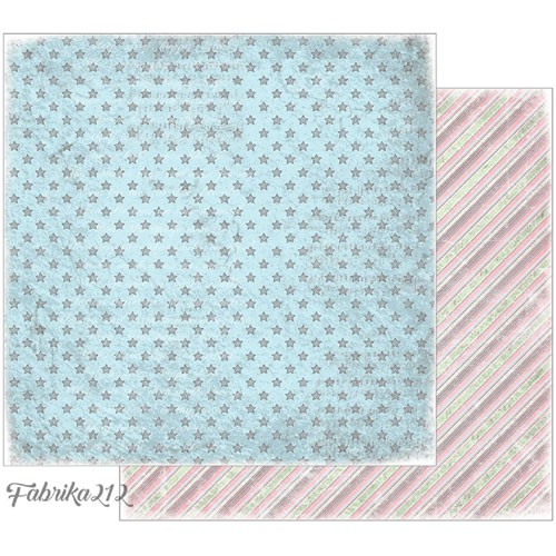 Double-sided sheet of paper Fabrika212 Winter Magic "Winter stars" size 30.5*30.5 cm, 190gr