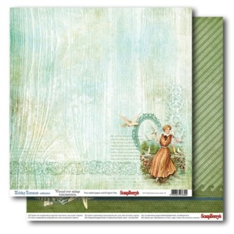 Double-sided sheet of paper Scrapberry's Resort novel "Reflection", size 30x30 cm, 180 g/m2