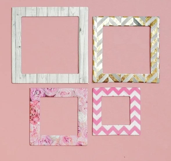 Set of decorative frames with foil "Lovely moments", 4 pcs