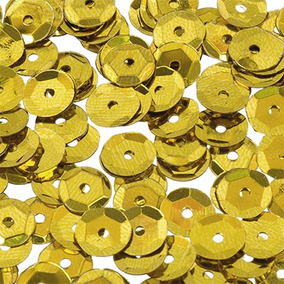 Sequins "Zlatka" in bulk, bright yellow No.02, 6 mm, 10 gr
