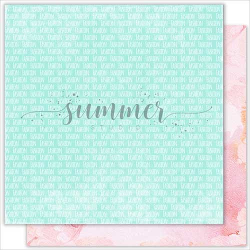 Double-sided sheet of paper Summer Studio #IN the TREND "# Fashion " size 30.5*30.5 cm, 190gr