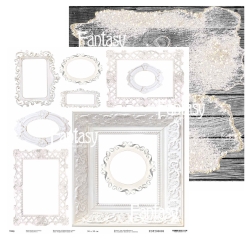 Двусторонний лист бумаги FANTASY коллекция "Сиреневый туман -8", размер 30*30см, 190 гр 