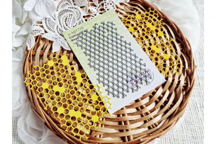 Нож для вырубки фоновый "Соты" от AgiArt, размер 125*75 mm