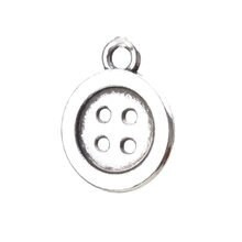 Silver "Button" pendant, 1X1 cm, 1 piece