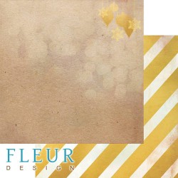 Двусторонний лист бумаги Fleur Design Волшебный лес "Елочные игрушки", размер 30,5х30,5 см, 190 гр/м2