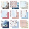 Double-sided set of paper 15x15 cm "The sea, I missed you", 12 sheets, 180 gr/m2 (ScrapMania)