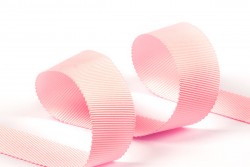 Репсовая лента с зубчатым краем Petersham "Розовая", ширина 2,5 см, длина 1 м