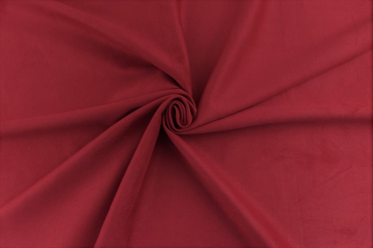 Искусственная односторонняя замша "Красная", размер 33х70 см