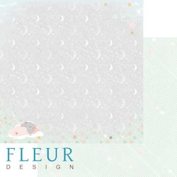Двусторонний лист бумаги Fleur Design В облаках "Сладкие сны", размер 30,5х30,5 см, 190 гр/м2