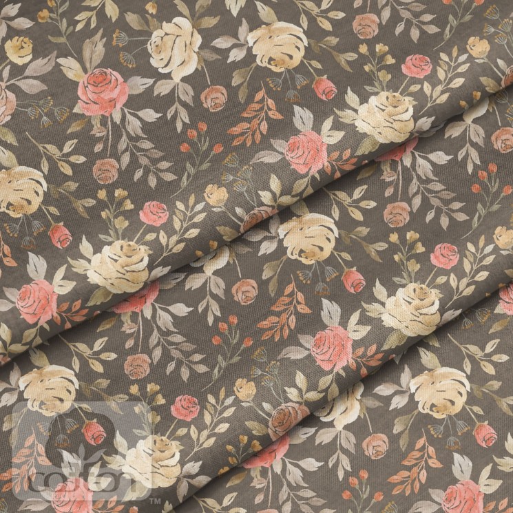 Fabric 100% cotton Poland "Roses on dark", size 50X50 cm