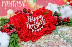 Чипборд Fantasy "Надпись Happy New Year 1610" размер 8,5*7см