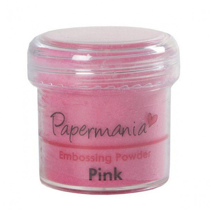 PAPERMANIA embossing powder, pink color, 30ml