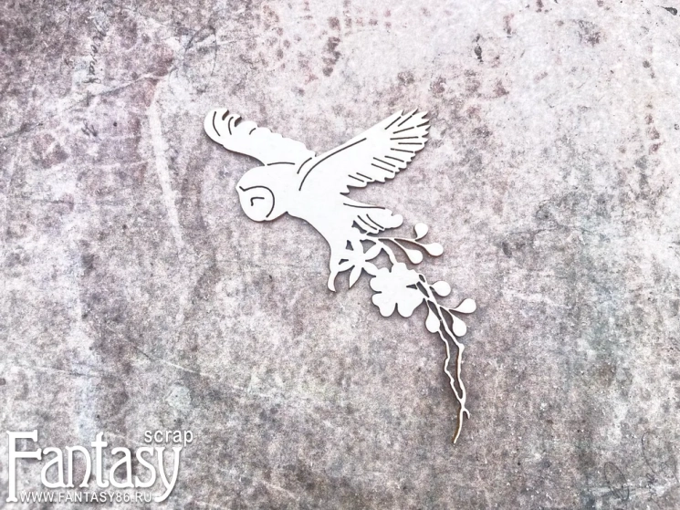 Чипборд Fantasy "Сова 3837" размер 6,7*8,3 см