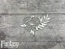 Чипборд Fantasy «Мамино счастье (Цветок с веткой листьев 3255)» размер 6*9,3 см