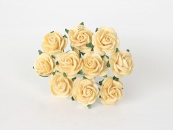 Розы "Светло-жёлтые" размер 2 см, 5 шт