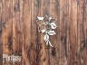 Чипборд Fantasy «Пуансеттия с веточкой 2592» размер 4,5*7,3 см