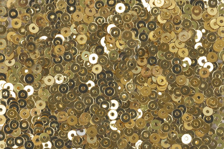 Sequins "Zlatka" in bulk, gold No.09, 3 mm, 10 gr