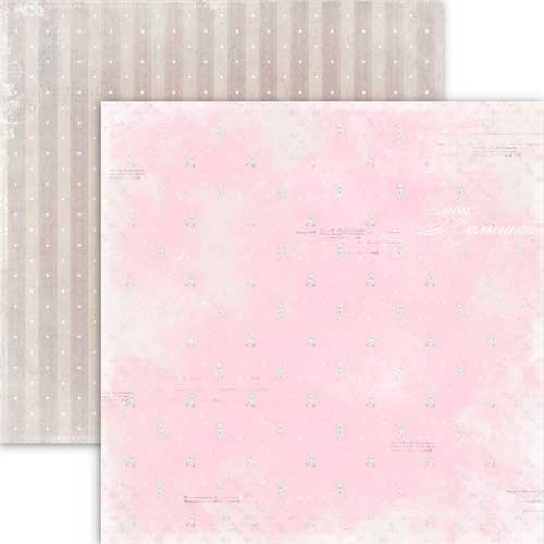 Double-sided sheet of paper Sweet time cherry "My baby" size 30x30 cm, 190gr/m2
