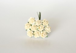 Розы "Кремовые" размер 2 см, 5 шт