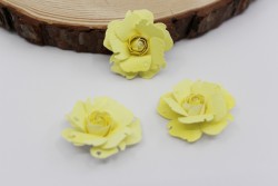 Роза "Светло-желтая" размер 3,5 см 1 шт