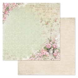 Двусторонний лист "Шебби шарм. Пудровый аромат", размер 30*30 см, 180гр (ScrapMania)