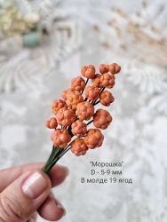 Молд "Морошка", диаметр 5-9 мм, 19 ягодок
