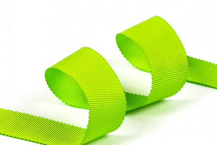 Reps tape with a serrated edge Petersham "Light Green", width 2.5 cm, length 1 m