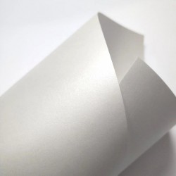 Дизайнерская бумага Белое шампанское, металлик, А4, плотность 125 гр/м2