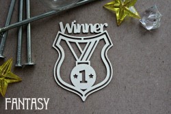 Чипборд Fantasy "Медаль в рамке 1072" размер 7,7*5,7 см