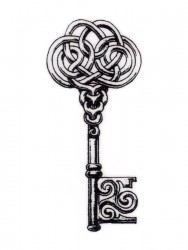 Резиновый штамп DEER RED "Celtic Key", размер 3,1Х8,1 см