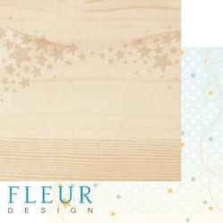 Двусторонний лист бумаги Fleur Design В облаках "Звёзды", размер 30,5х30,5 см, 190 гр/м2