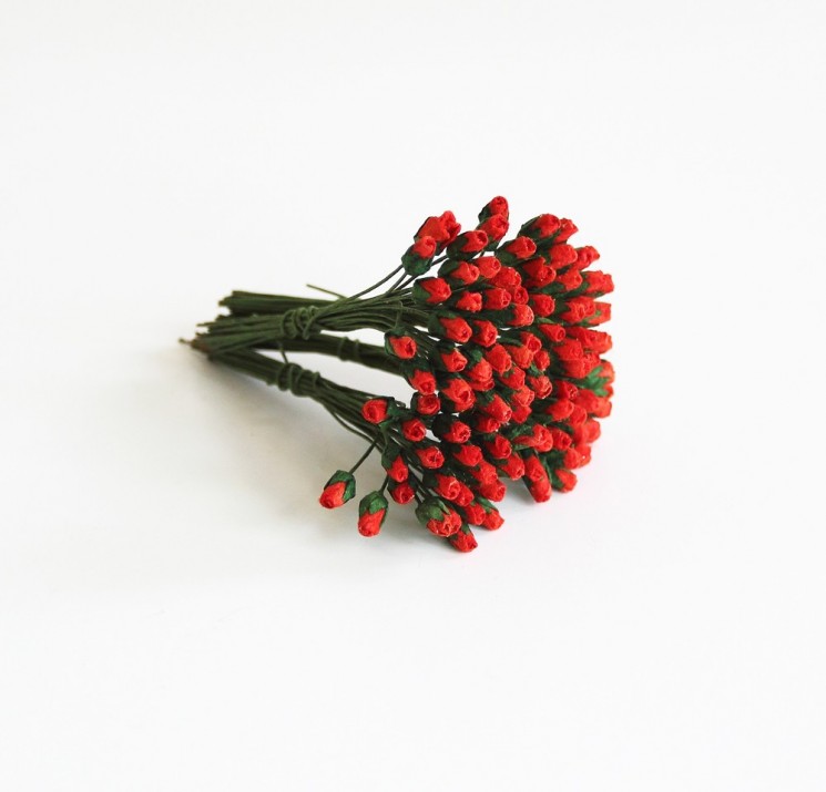 Microbutons " Red " size 4 mm, 5 pcs