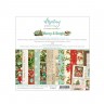 1/4 Set of double-sided Mintay Papers "Merry & Bright", 6 sheets, size 15x15 cm, 240 g /m2