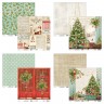1/4 Set of double-sided Mintay Papers "Merry & Bright", 6 sheets, size 15x15 cm, 240 g /m2