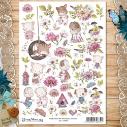 Скрап-карта А4 (Scrapmania) "Непоседы. Детали", плотность 250 гр/м2