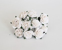 Розы "Белые" размер 2 см, 5 шт