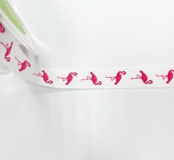 Репсовая лента may arts "Фламинго", ширина 2,5 см, длина 1 м