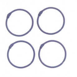 Набор колец для альбома "АртУзор", 4,5 см, фиолетовые, 4 штуки