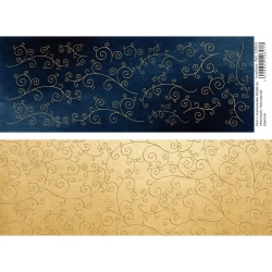 Двусторонний лист с картинками "Фономикс. Новогодний. Завитки", 10х30 см, 180 гр/м2