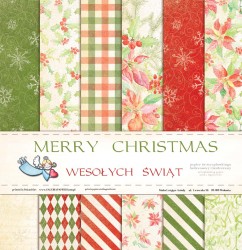 1/2 Набора двусторонней бумаги Galeria papieru "Merry Christmas. Счастливое Рождество" 6 листов, размер 30х30 см, 200 гр/м2