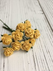Розы "Золотая осень" размер 2 см, 5шт